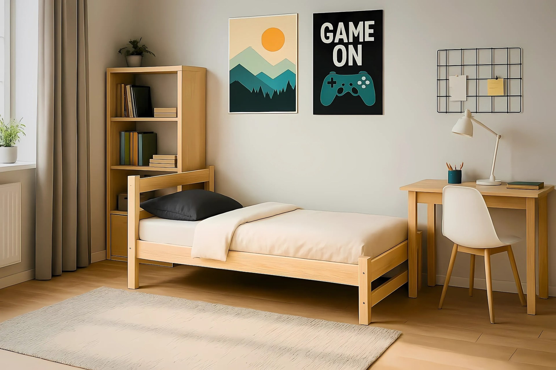 Łóżko Aleks - 200x80, materac piankowy