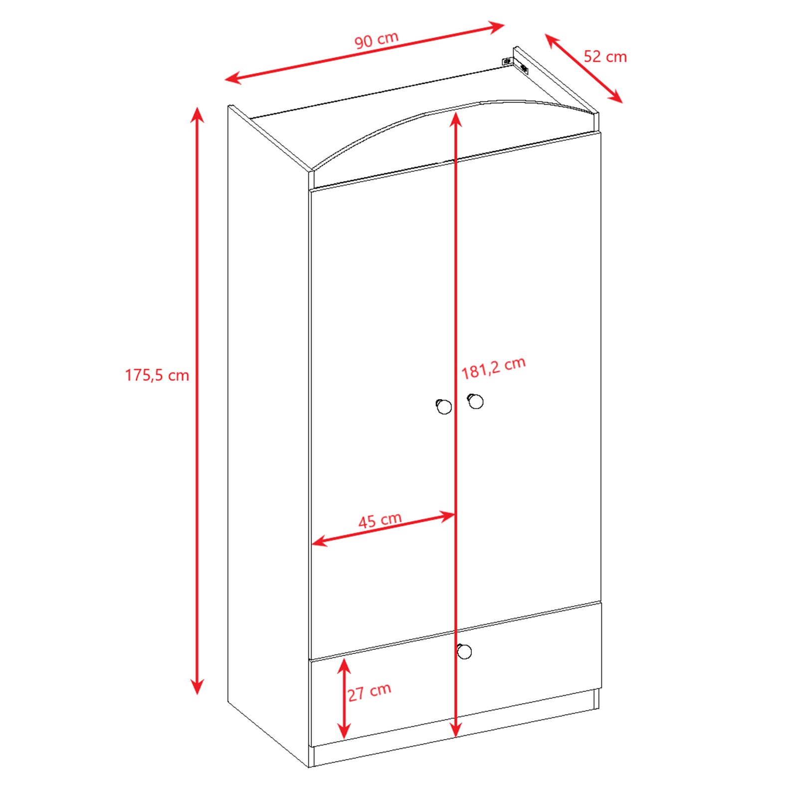 Szafa Babydreams - Panda Biały