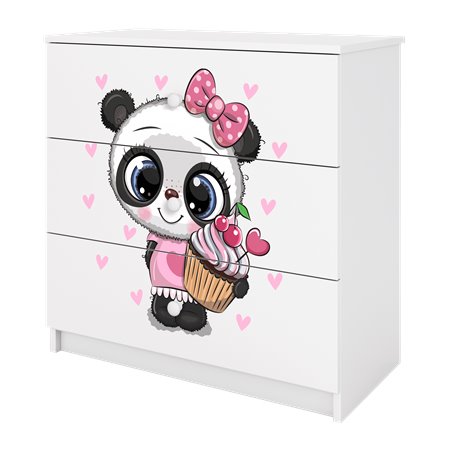 Komoda Babydreams - Panda Biały