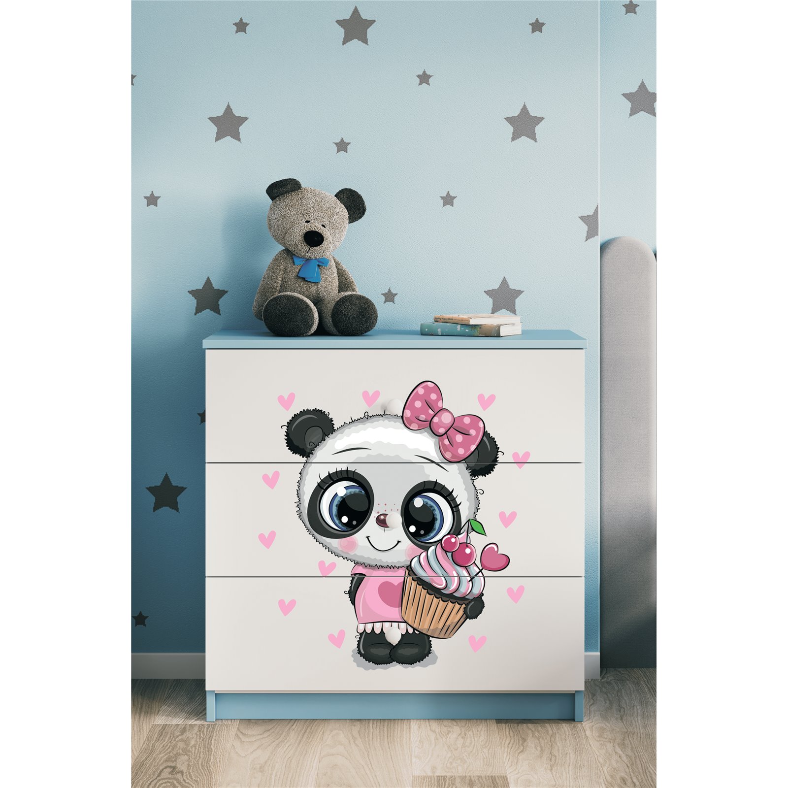 Komoda Babydreams - Panda Biały