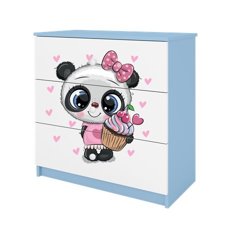 Komoda Babydreams - Panda Niebieski