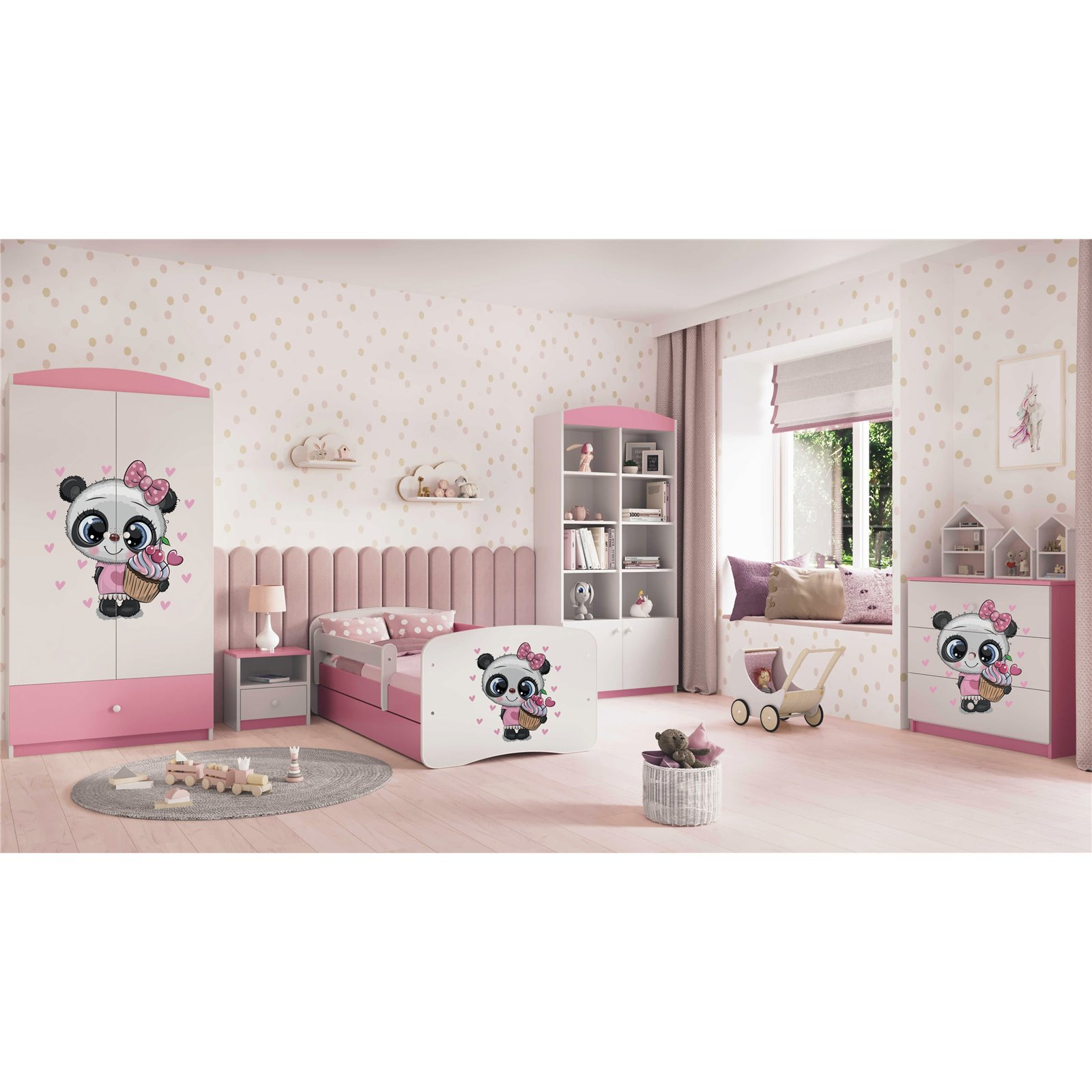 Komoda Babydreams - Panda Różowy
