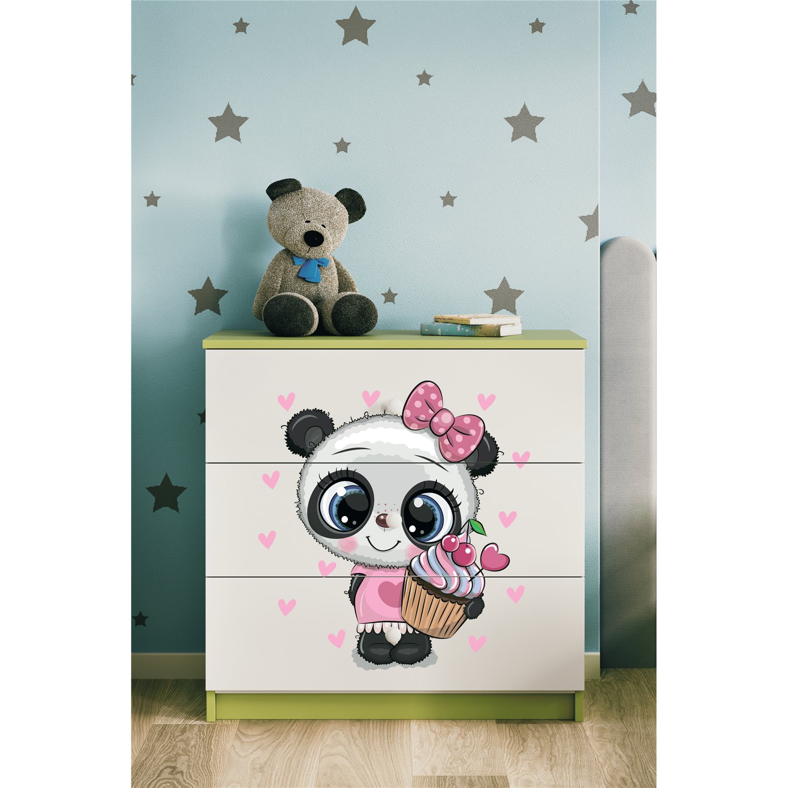 Komoda Babydreams - Panda Różowy