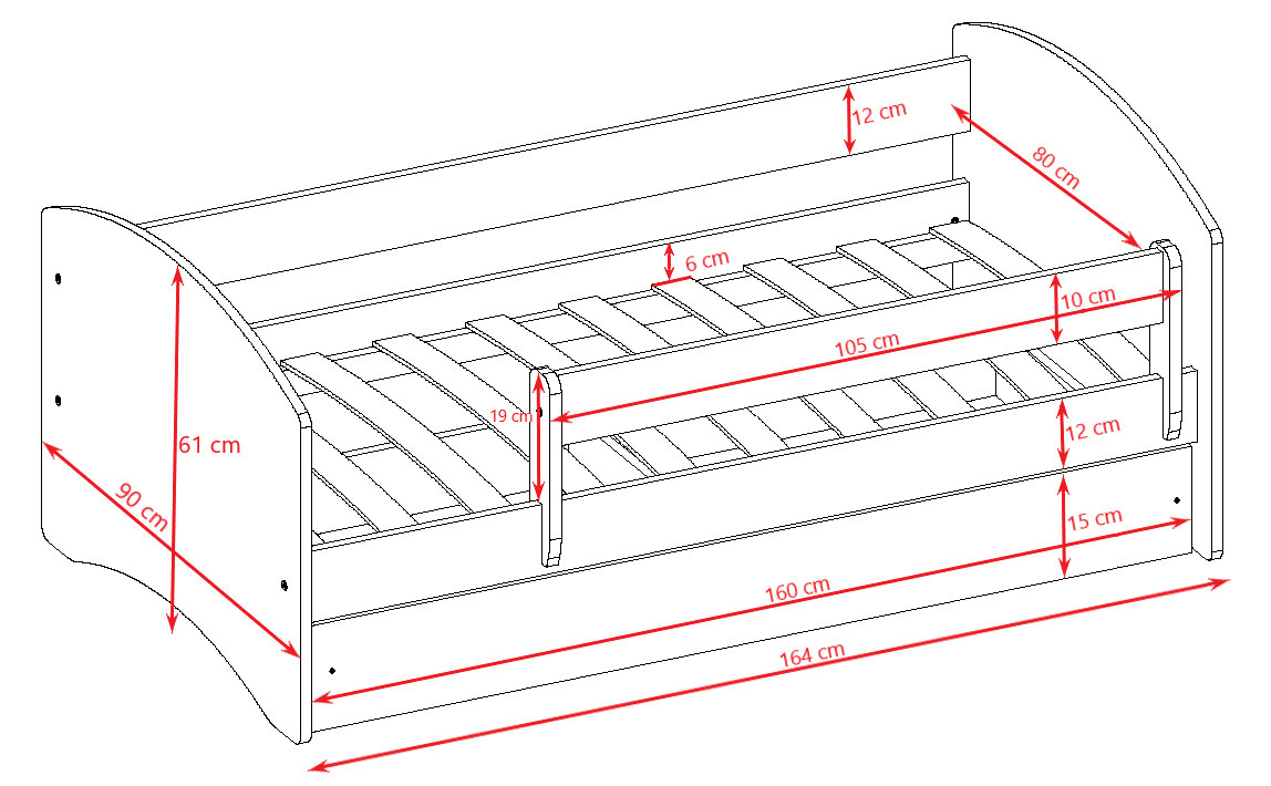 Łóżko dziecięce Babydreams Panda 2