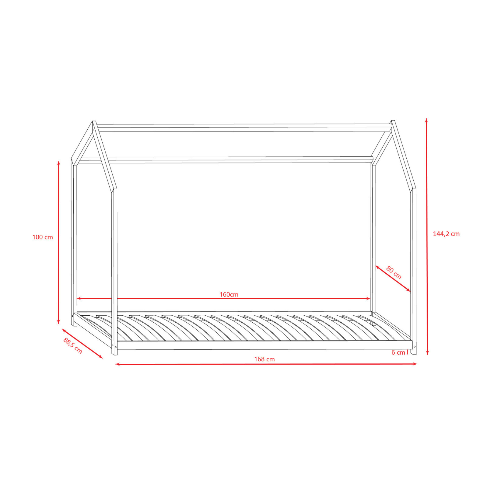 Łóżko domek dla dziecka Bella