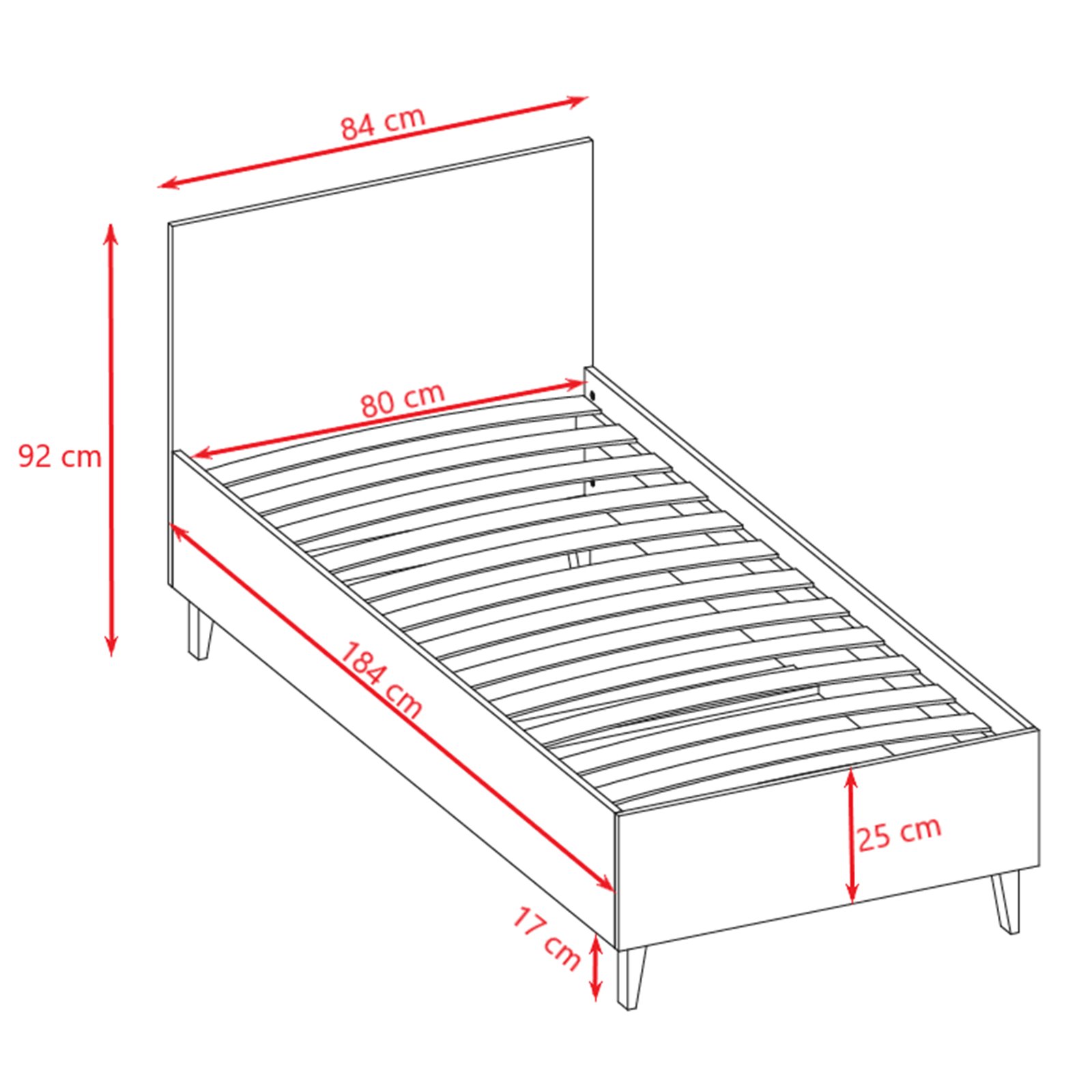 Łóżko dziecięce Kubi białe   Materac pianka lateks 180/80/10 - materac średniej twardości (+499zł)               