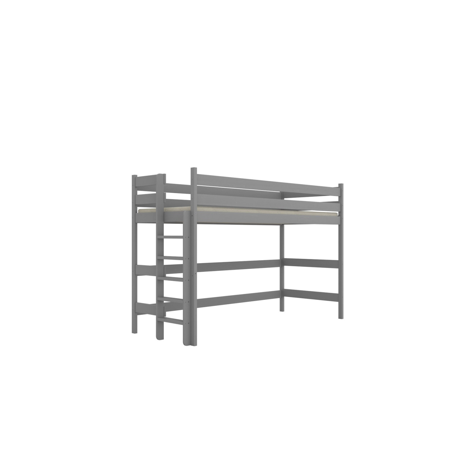 Łóżko Antek 1 - 180x80, kolor szary, z wysuwanym spaniem i szufladami, materac piankowo-kokosowy