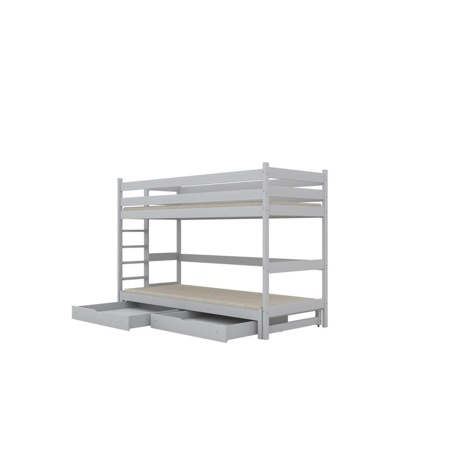 Łóżko Antek 1 - 160x80, kolor biały, materac piankowy