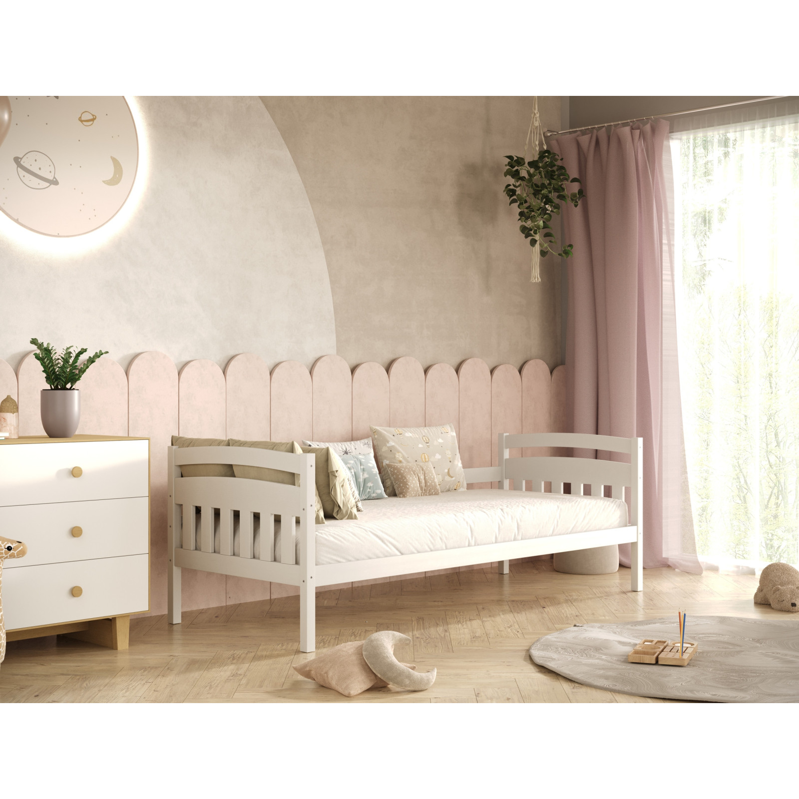 Łóżko Tosia - 180x80, kolor biały, z szufladami