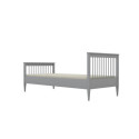 Łóżko Emilia - 160x80, kolor szare, materac lateksowo-kokosowy