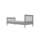 Łóżko Ignaś - 160x80, kolor szare, materac lateksowo-kokosowy