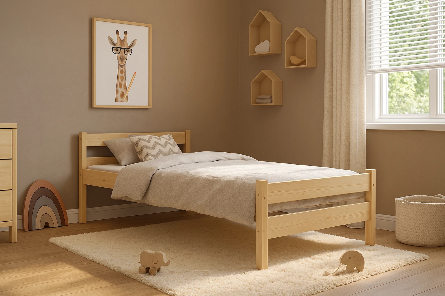 Łóżko Aleks - 180x80, materac piankowy