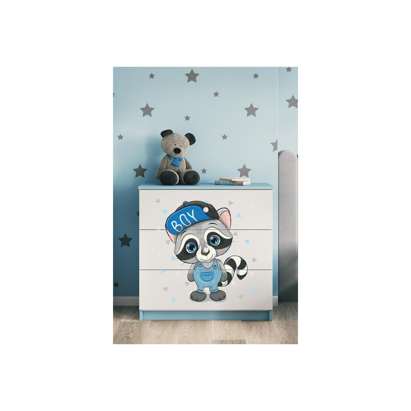 Komoda Babydreams Szop - kolor niebieski