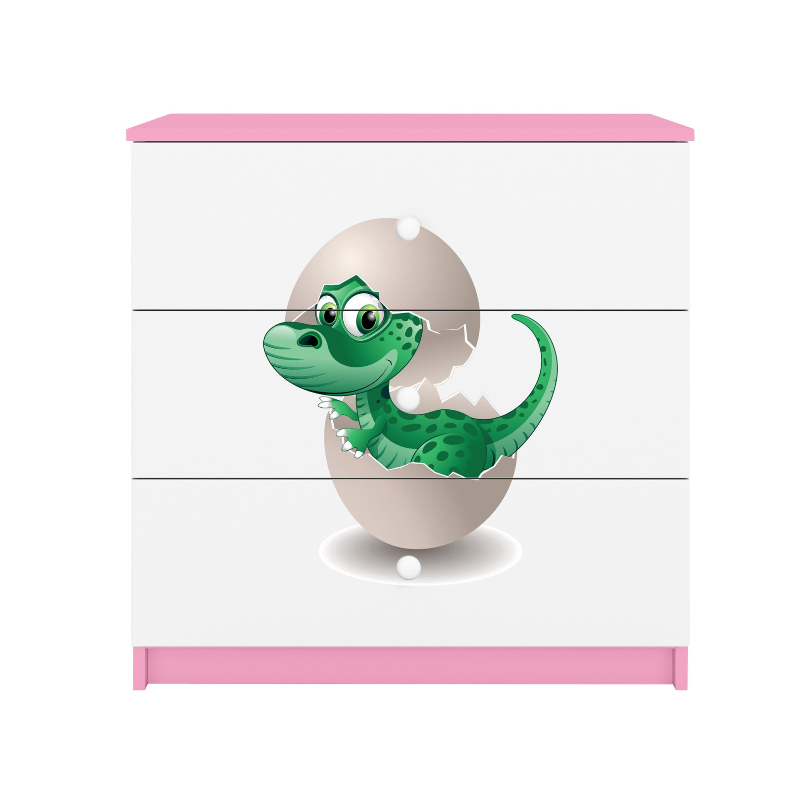 Komoda Babydreams Mały dino - kolor różowy