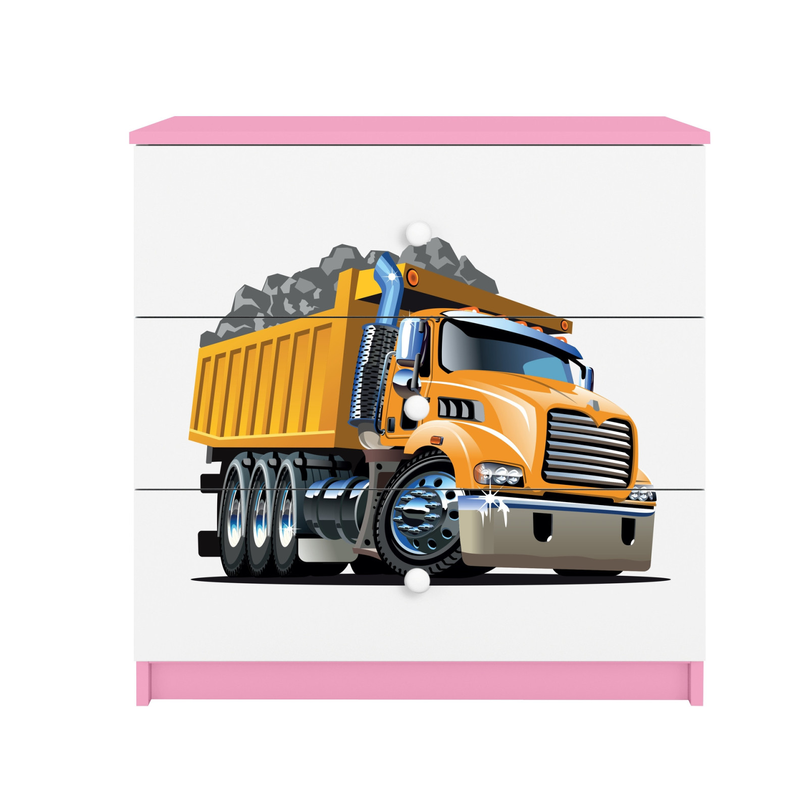 Komoda Babydreams Ciężarówka - kolor różowy