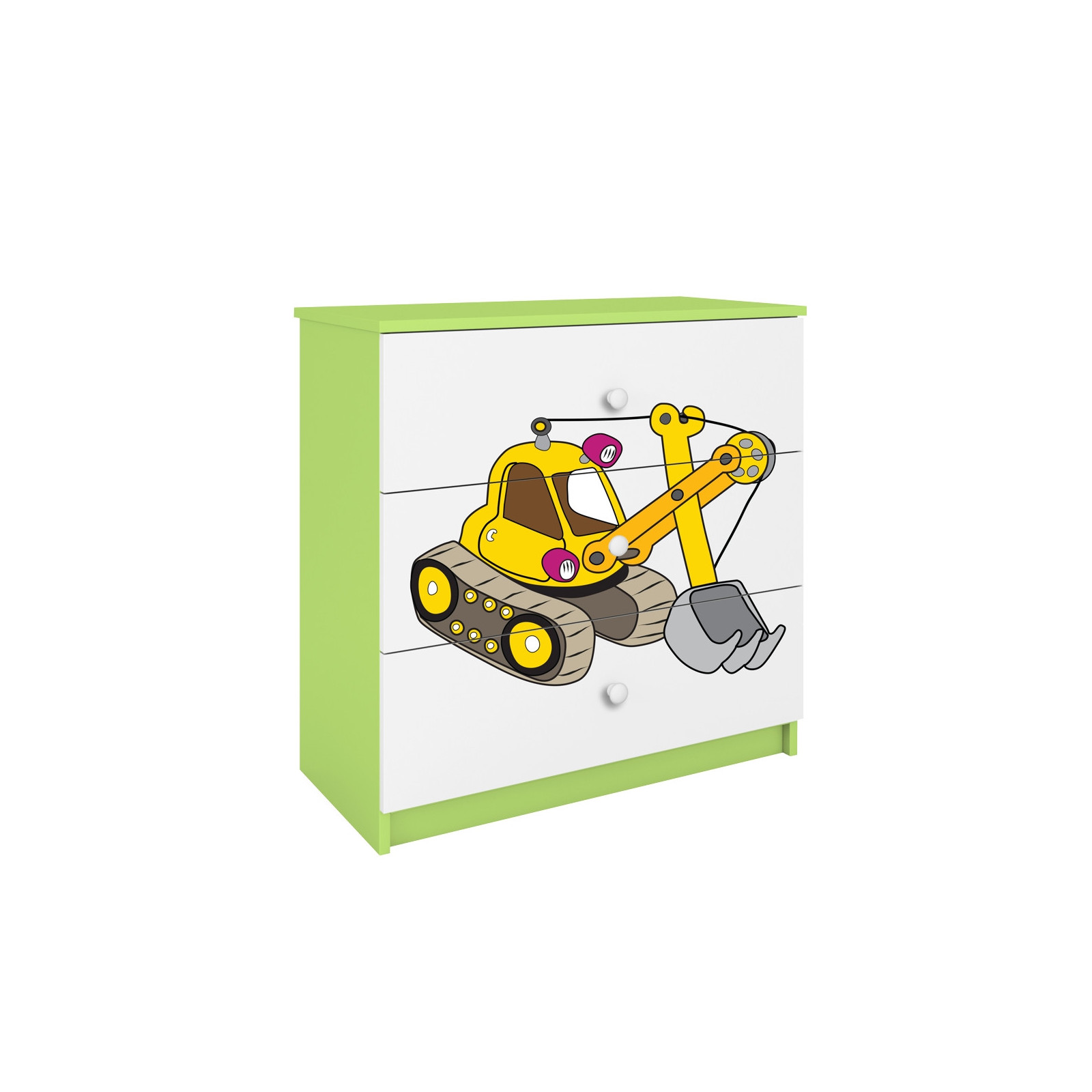 Komoda Babydreams Koparka - kolor niebieski