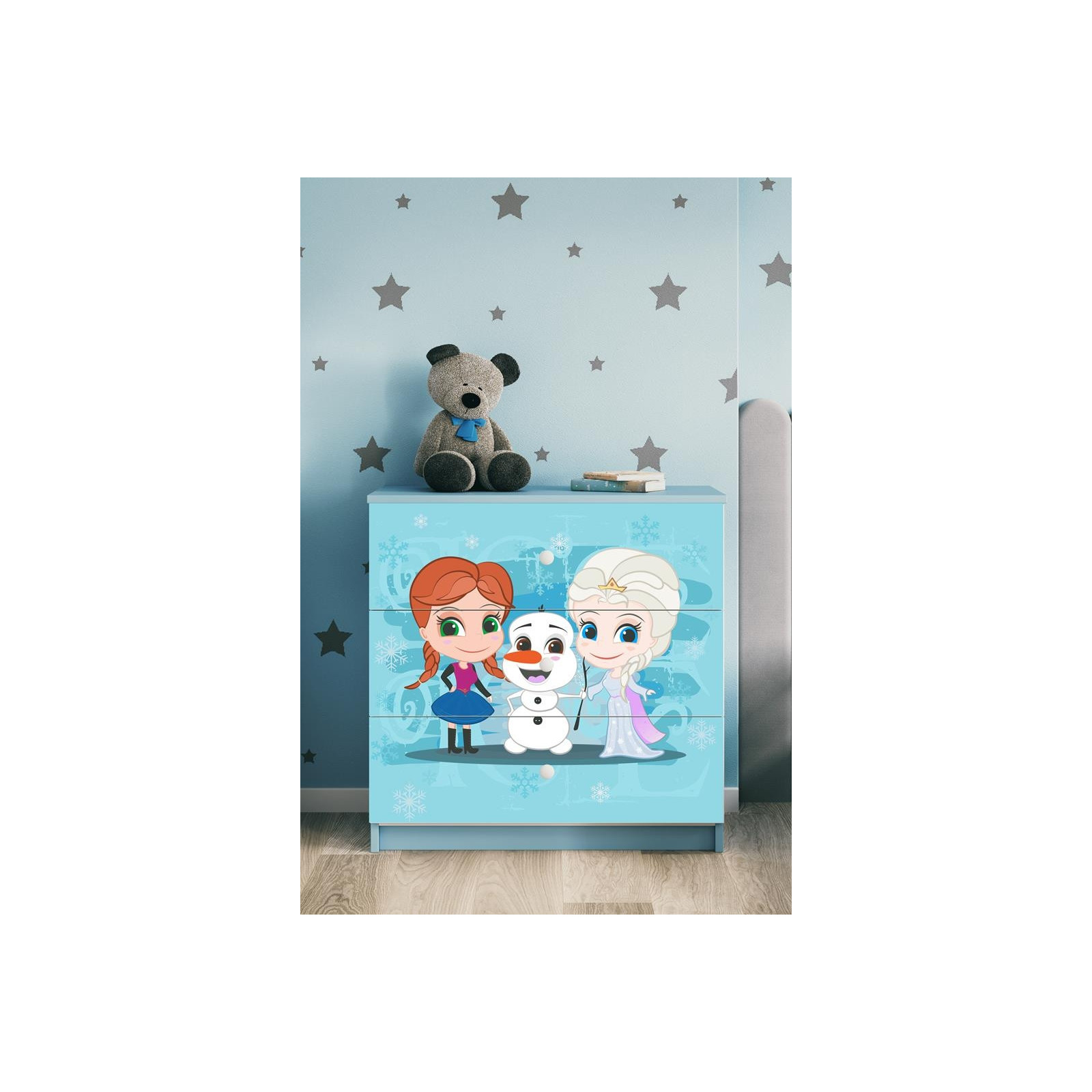 Komoda Babydreams Kraina lodu - kolor niebieski
