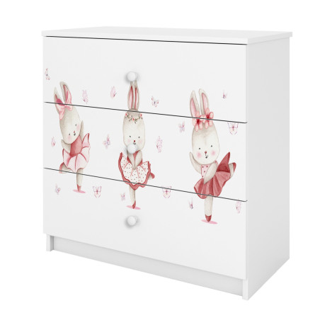 Komoda babydreams Króliczki z motylkami