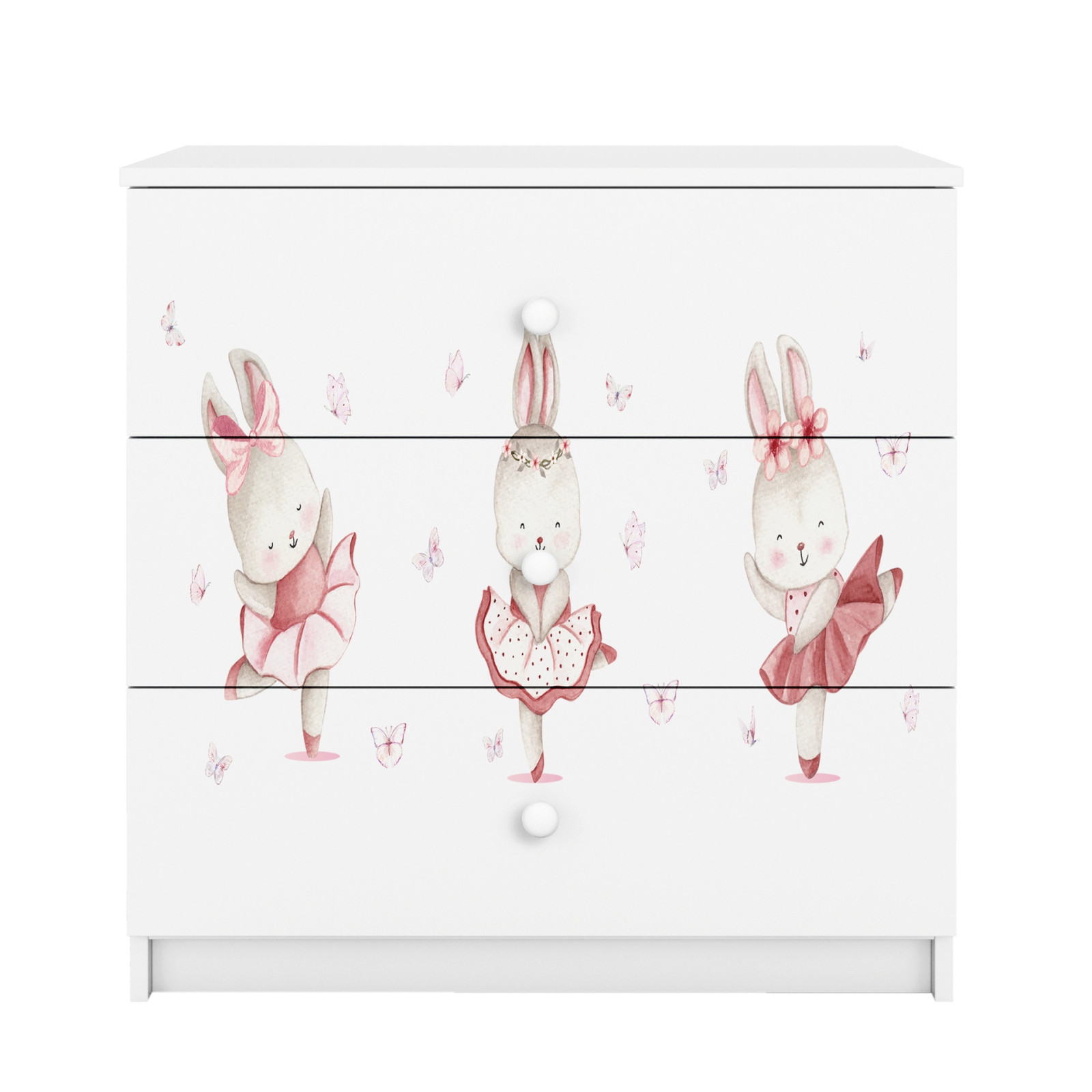 Komoda babydreams Króliczki z motylkami