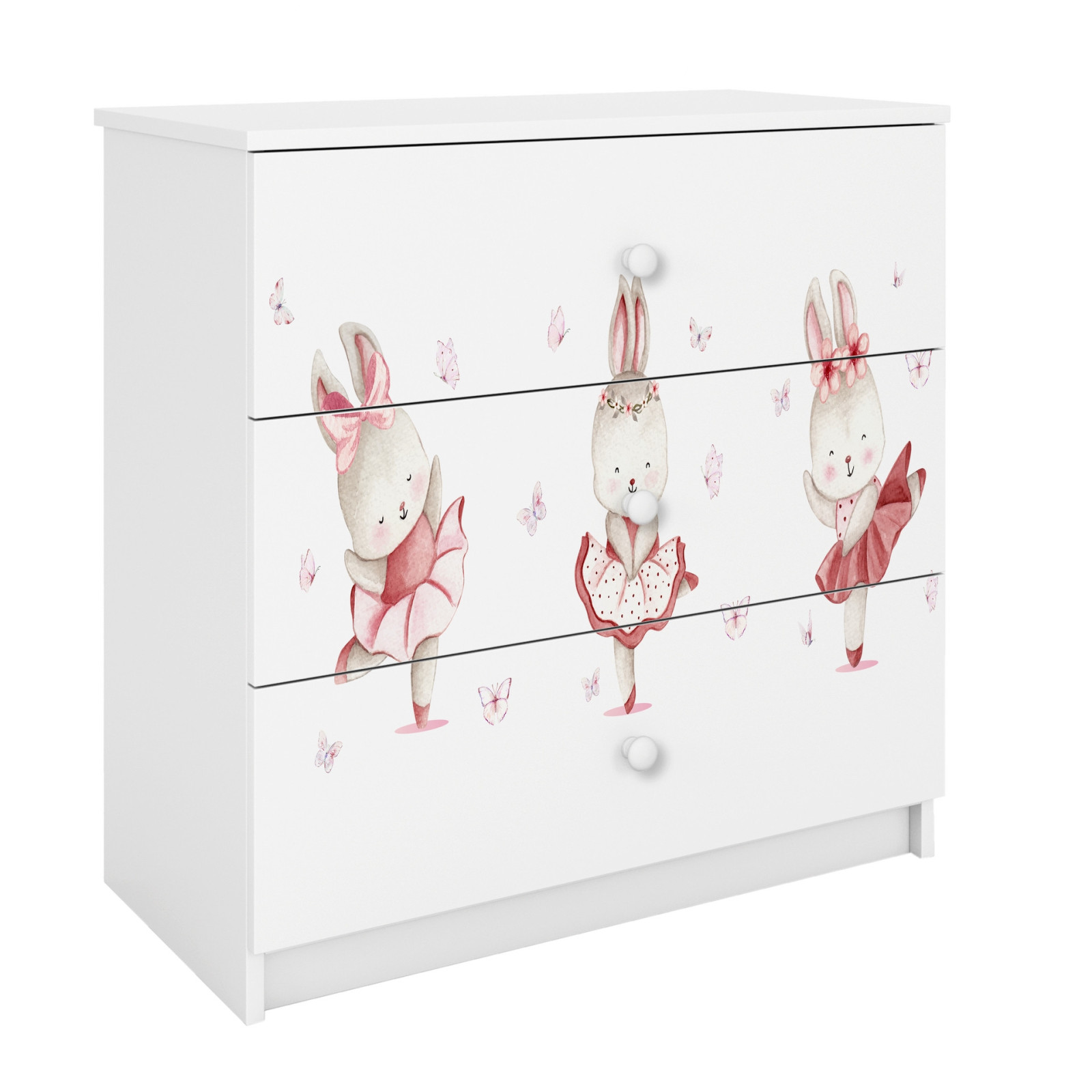 Komoda babydreams Króliczki z motylkami