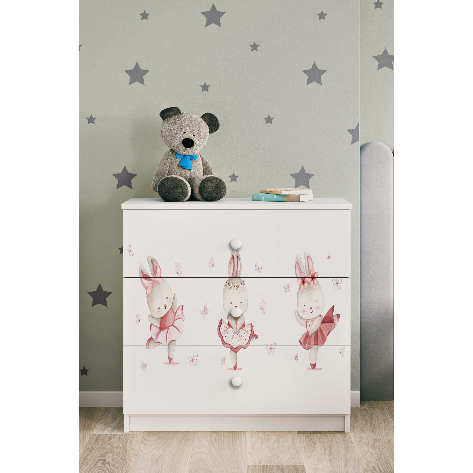 Komoda babydreams Króliczki z motylkami