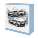 Komoda babydreams niebieska Auto sportowe