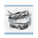 Komoda babydreams niebieska Auto sportowe