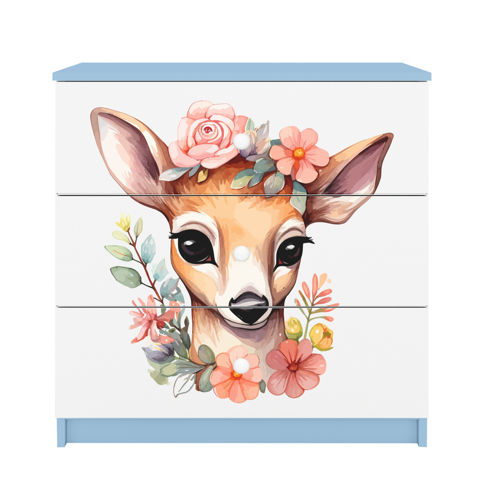 Komoda babydreams niebieska Bambi