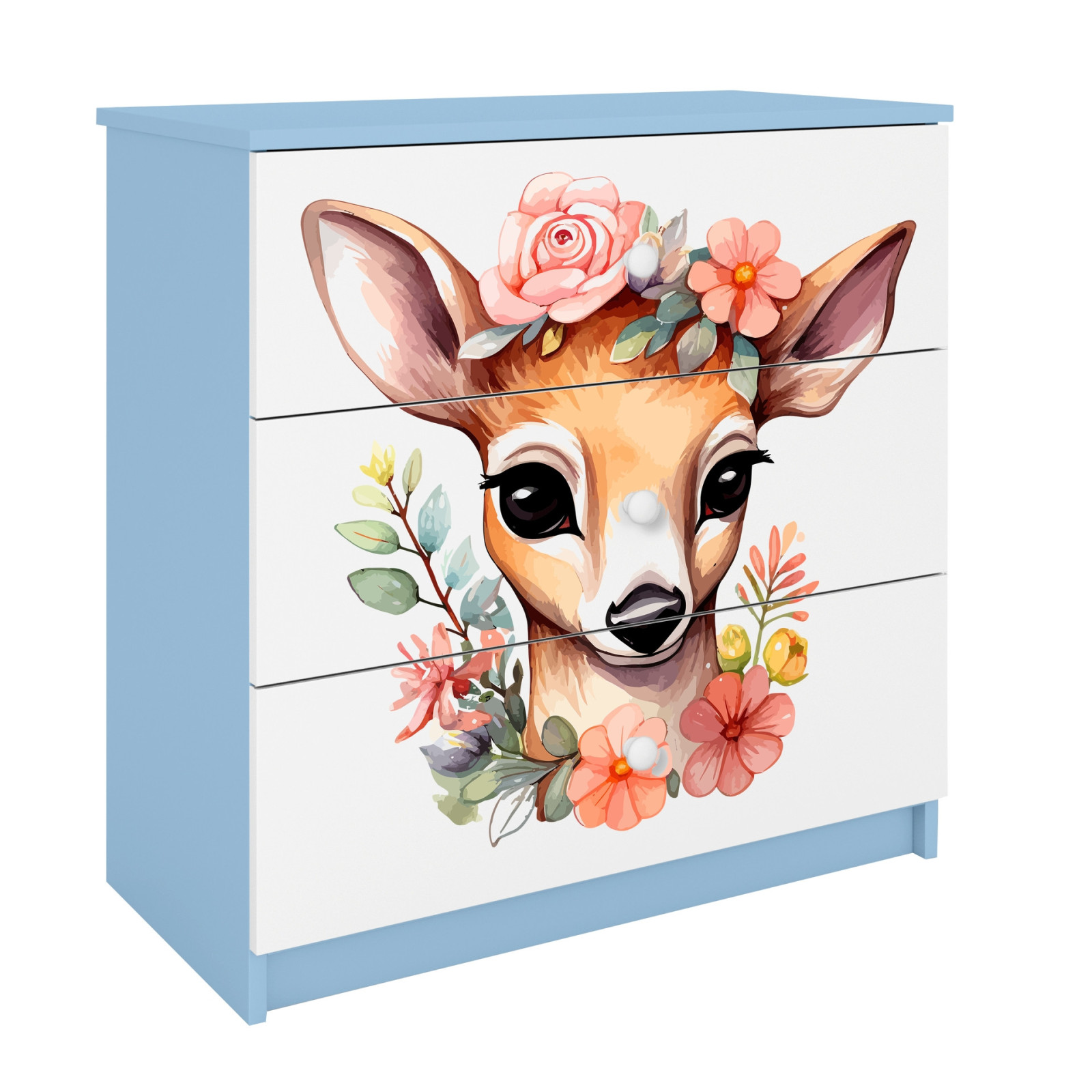 Komoda babydreams niebieska Bambi