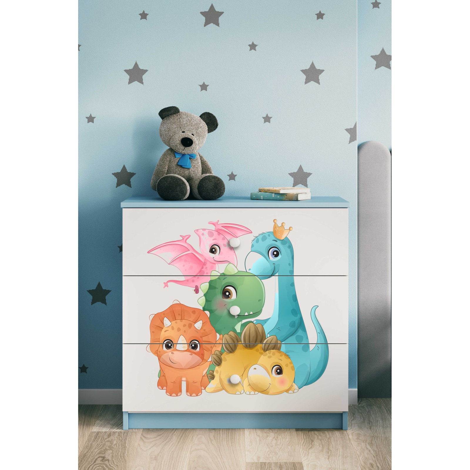 Komoda babydreams niebieska Dinusie