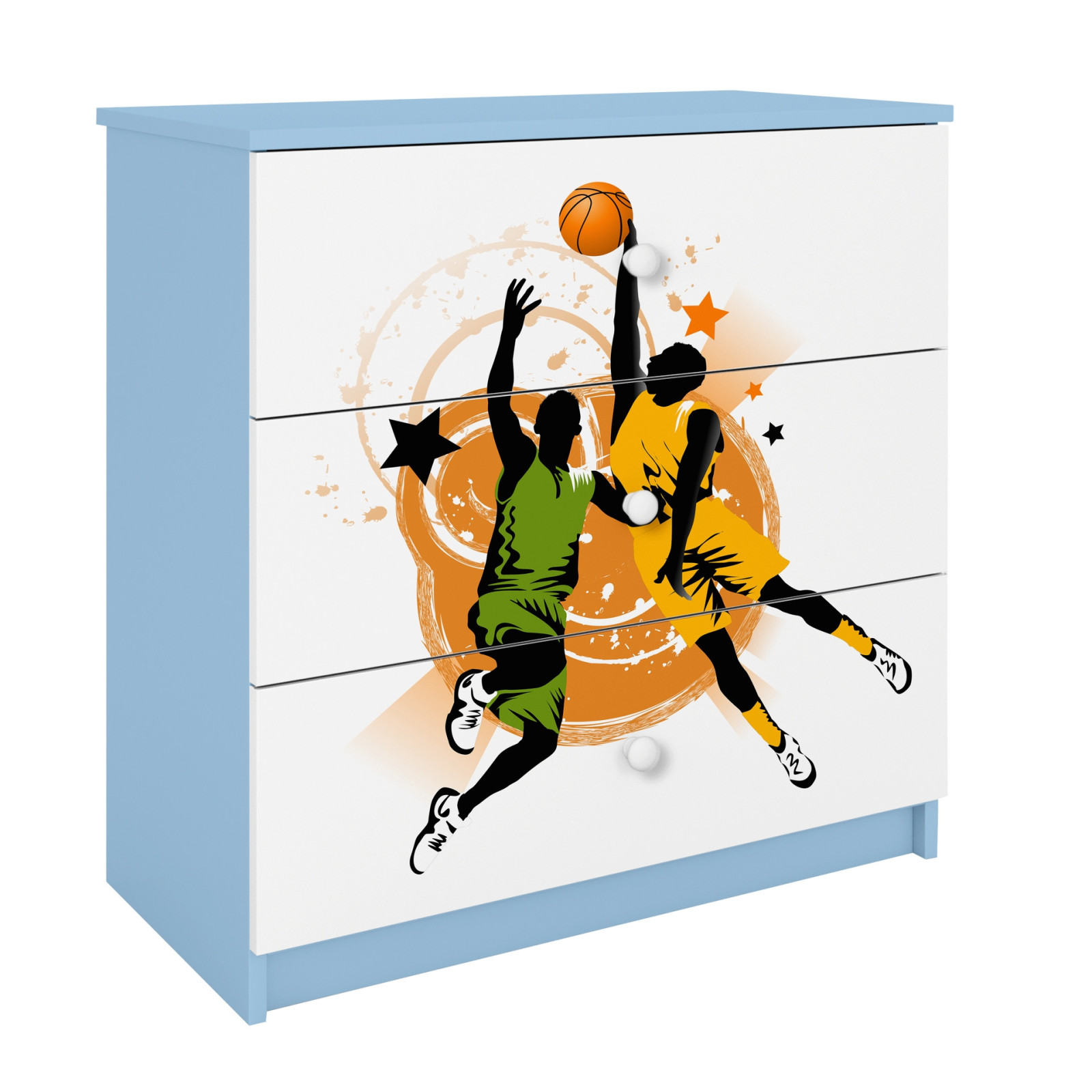 Komoda babydreams niebieska Koszykówka