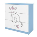 Komoda babydreams niebieska Kot
