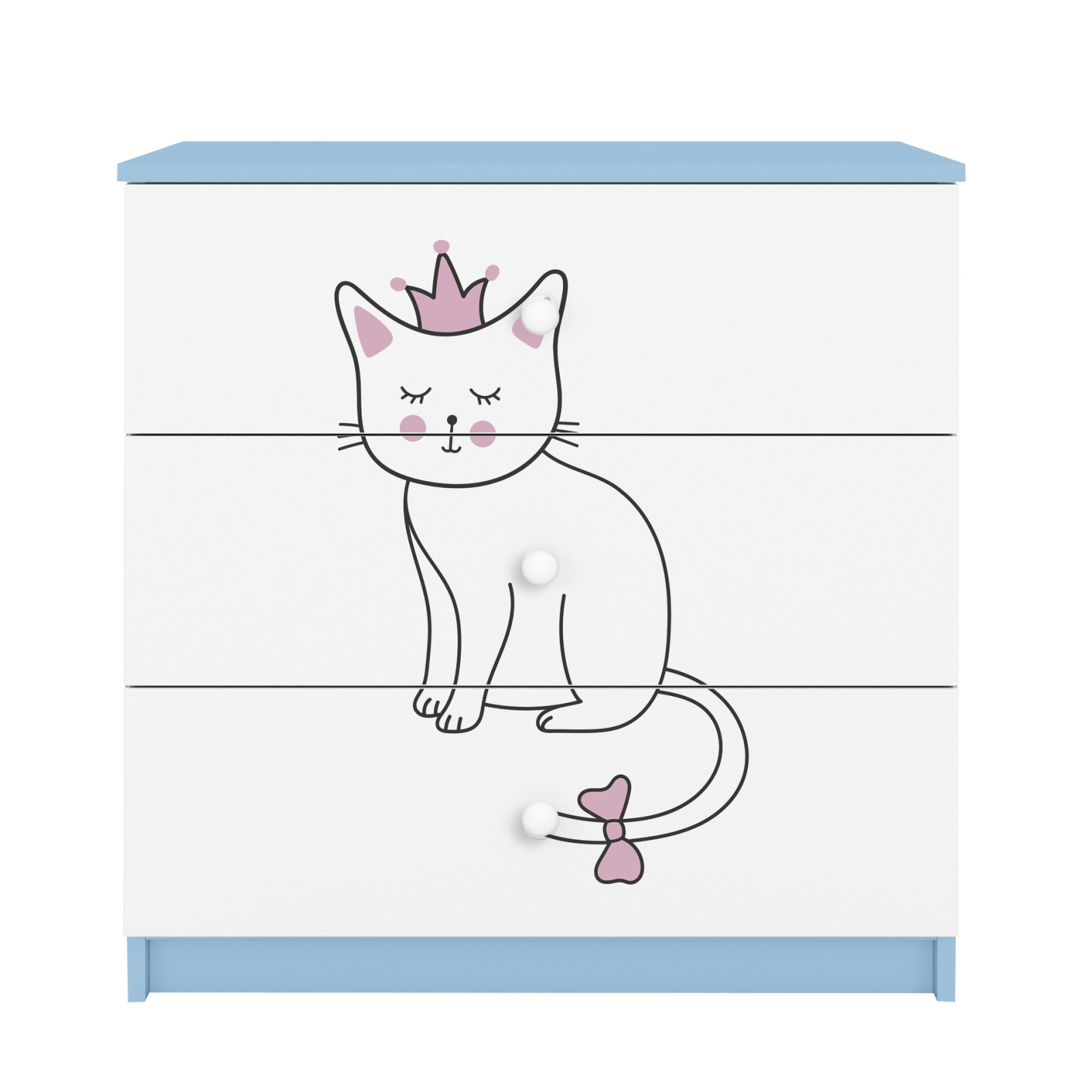 Komoda babydreams niebieska Kot