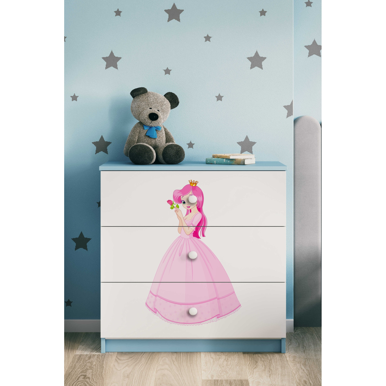 Komoda babydreams niebieska Księżniczka