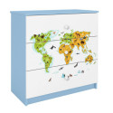 Komoda babydreams niebieska Mapa