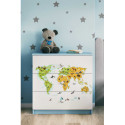 Komoda babydreams niebieska Mapa