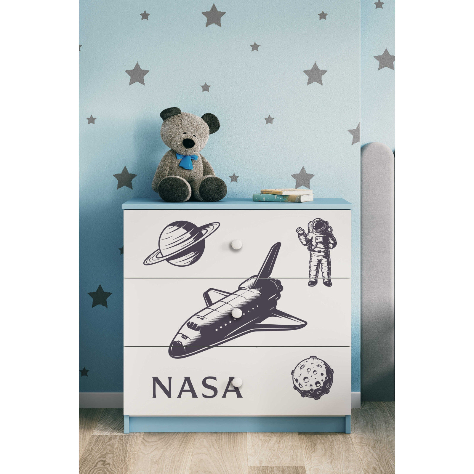 Komoda babydreams niebieska Nasa