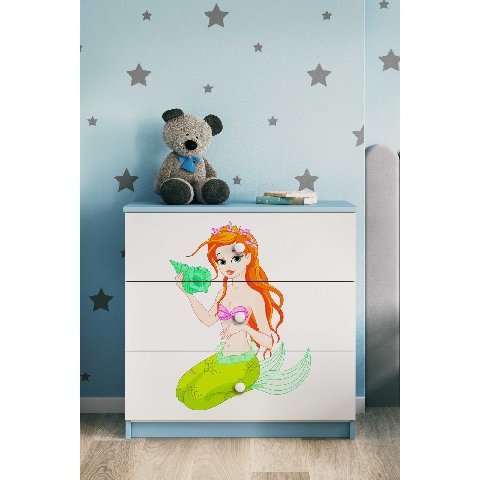 Komoda babydreams niebieska Syrenka