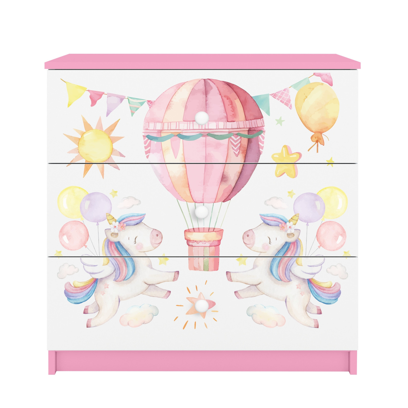 Komoda babydreams różowa Balonik