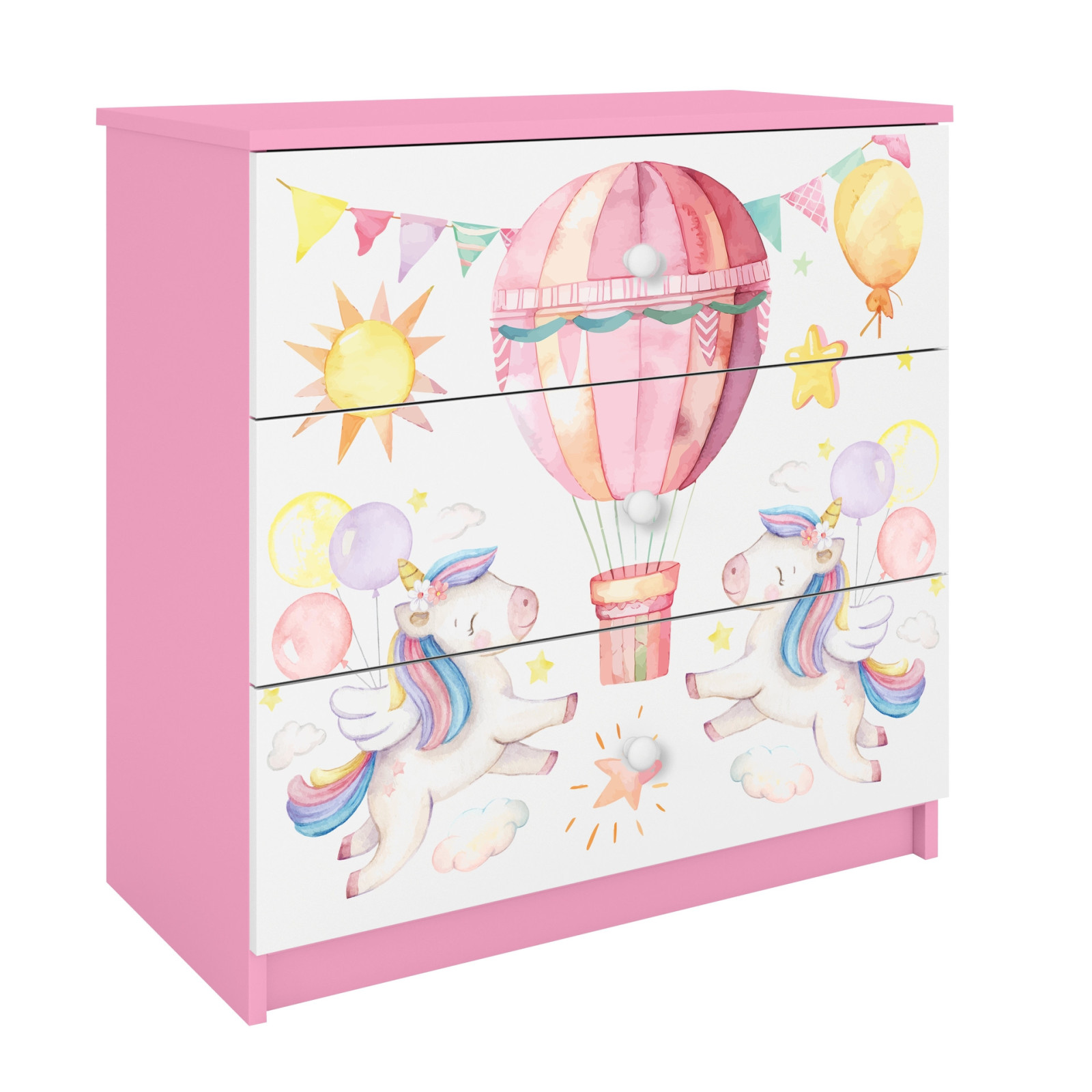 Komoda babydreams różowa Balonik