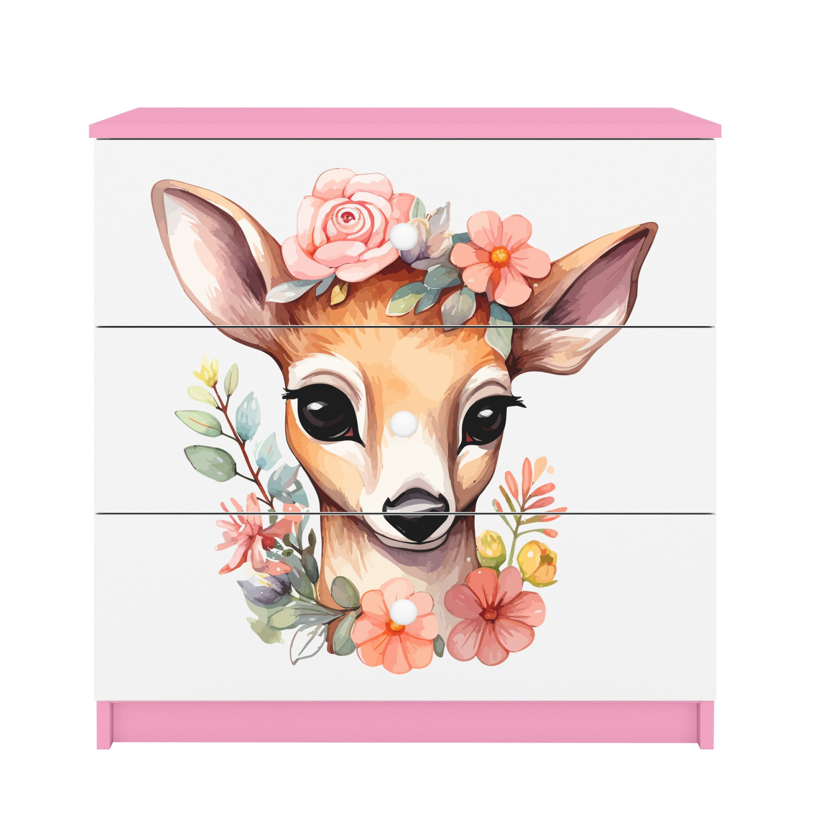 Komoda babydreams różowa Bambi