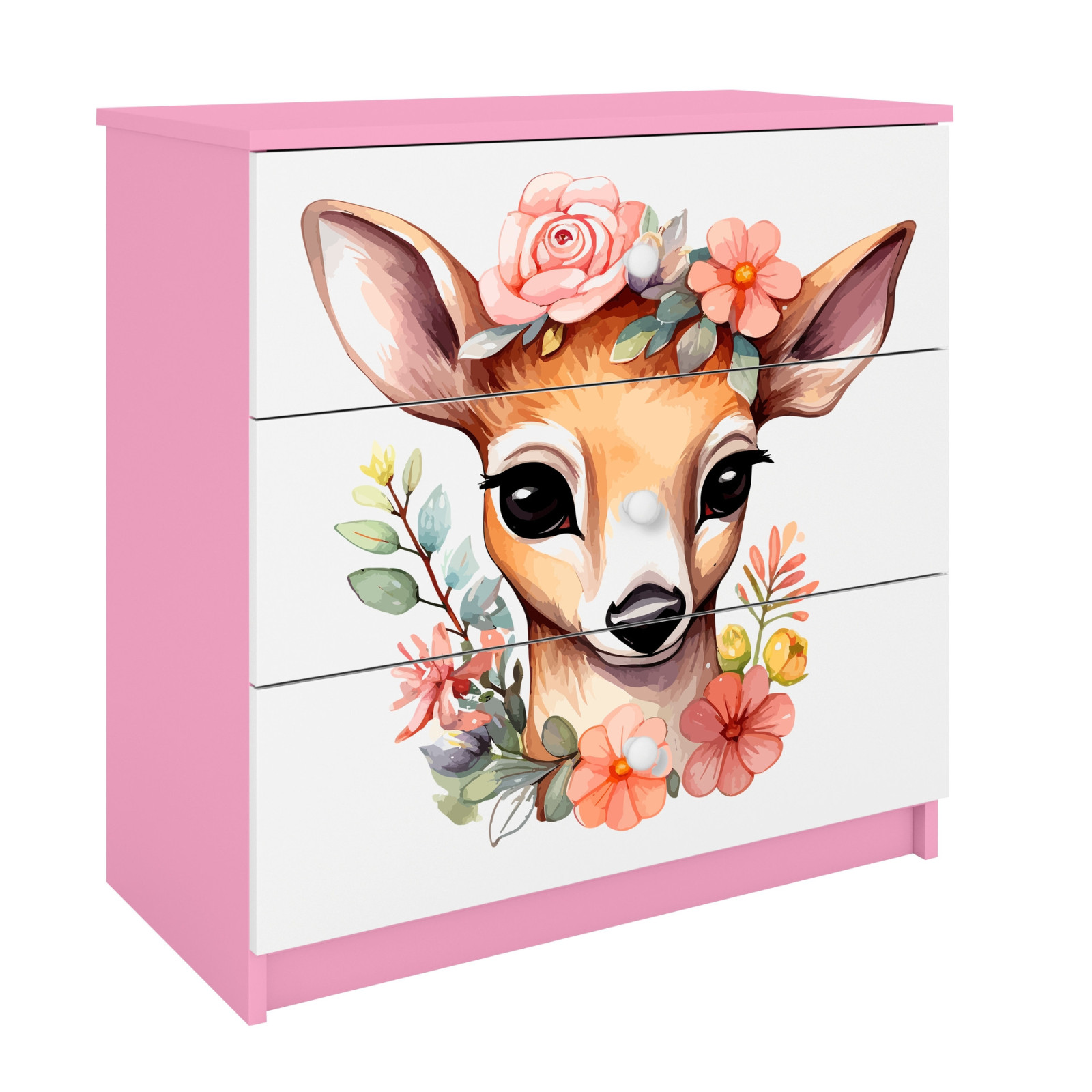 Komoda babydreams różowa Bambi
