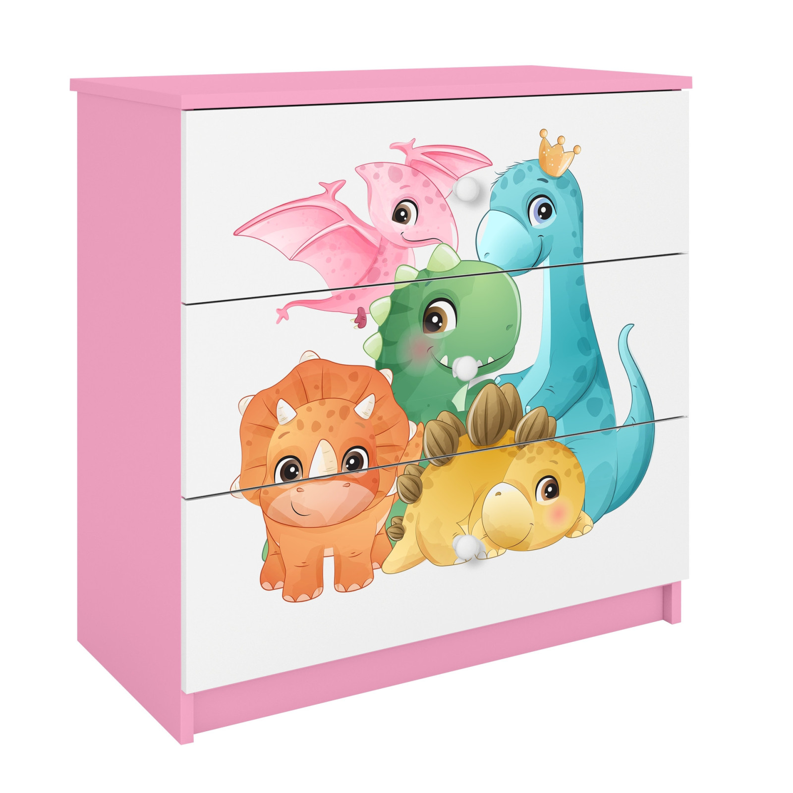 Komoda babydreams różowa Dinusie