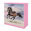 Komoda babydreams różowa Koń w galopie