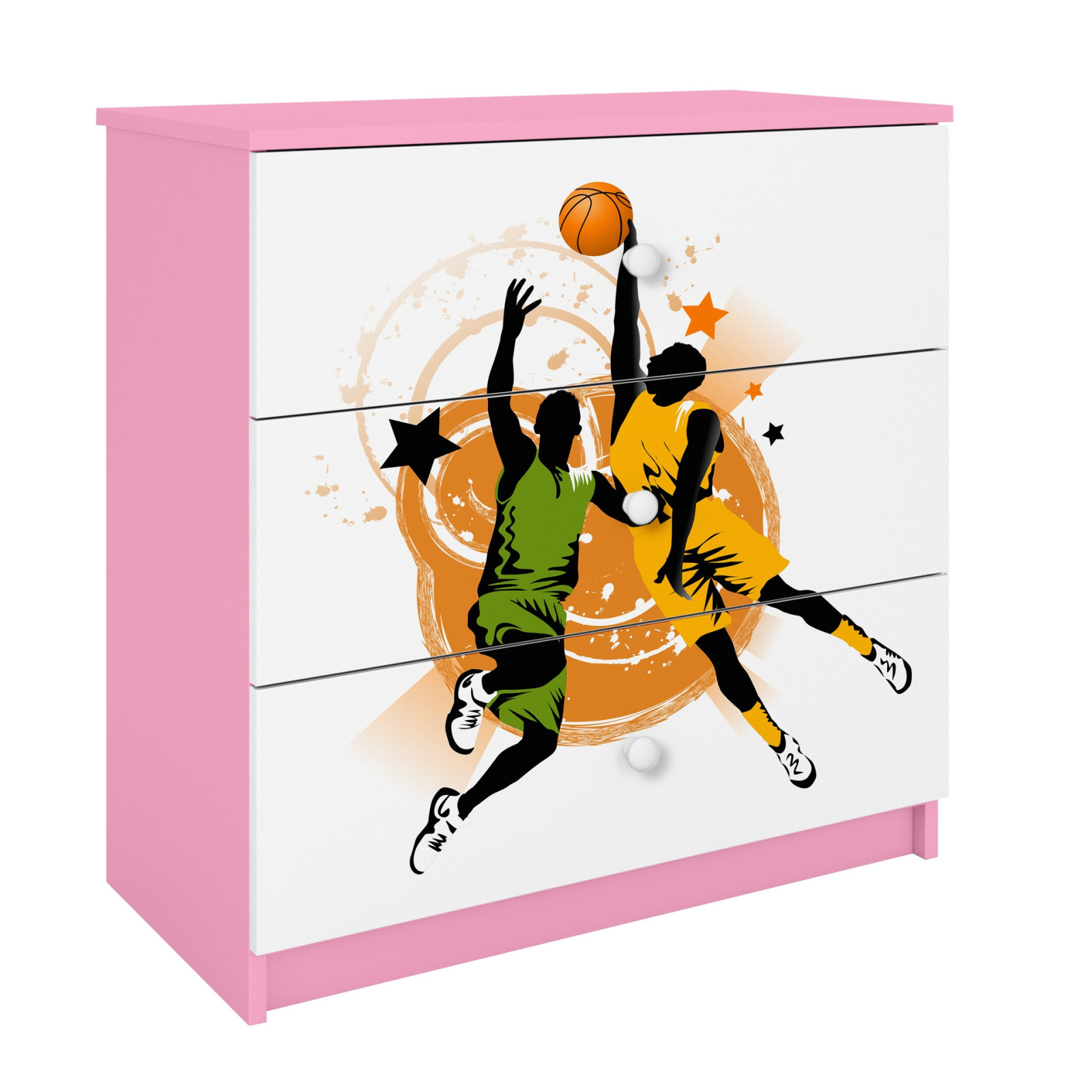 Komoda babydreams różowa Koszykówka