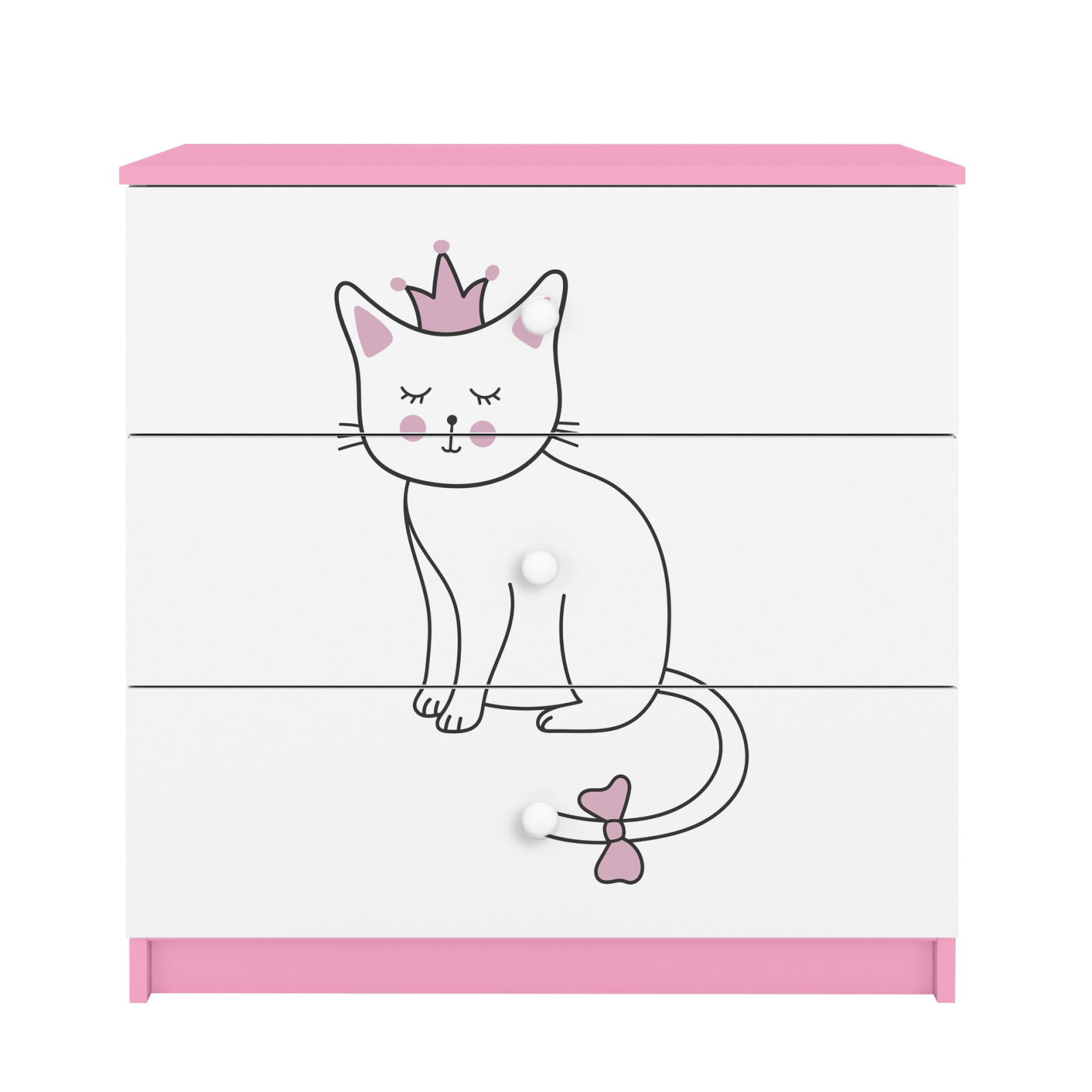 Komoda babydreams różowa Kot