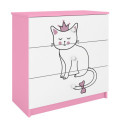 Komoda babydreams różowa Kot