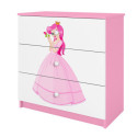 Komoda babydreams różowa Księżniczka