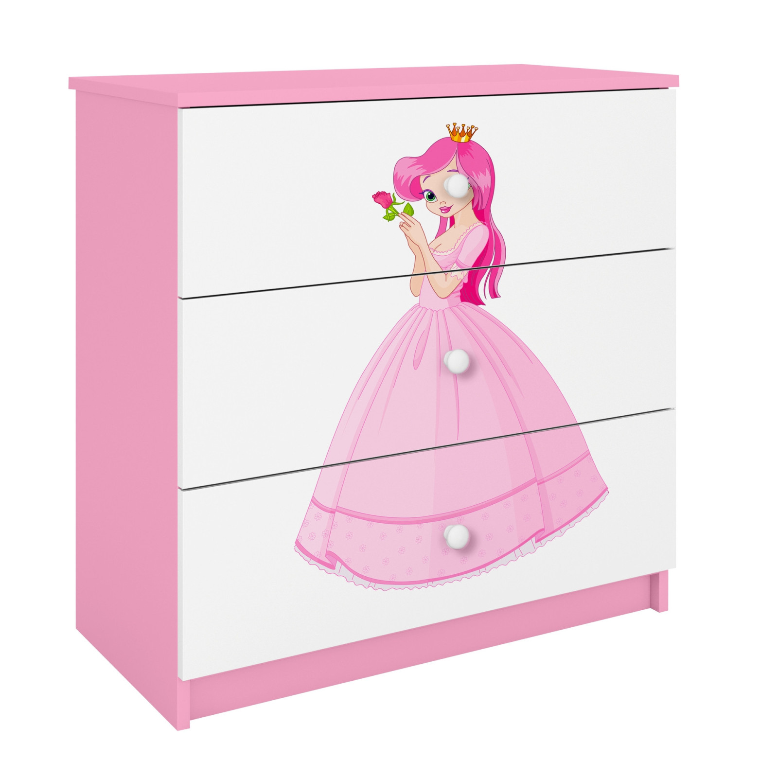 Komoda babydreams różowa Księżniczka