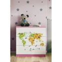 Komoda babydreams różowa Mapa
